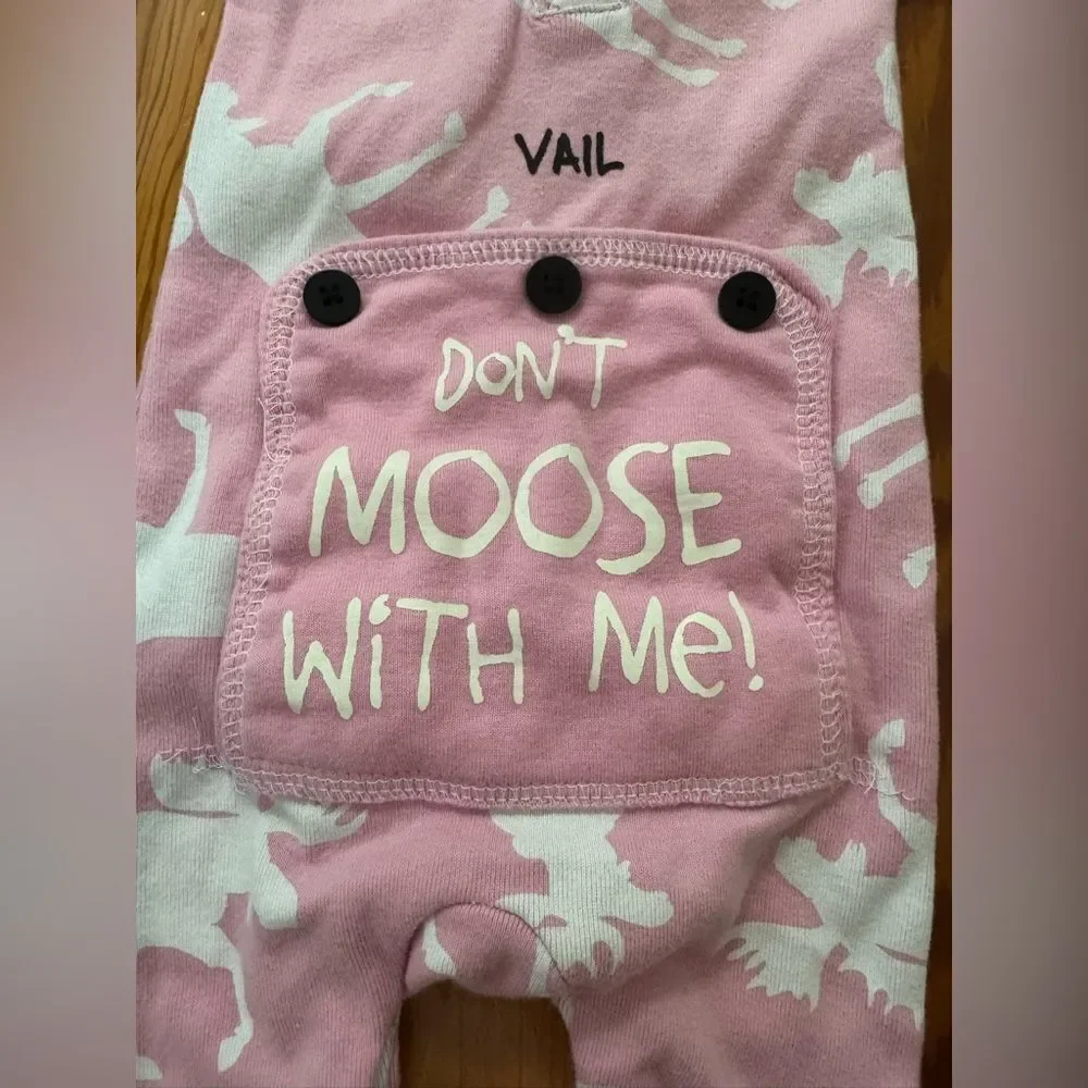 Pink Moose Onesie